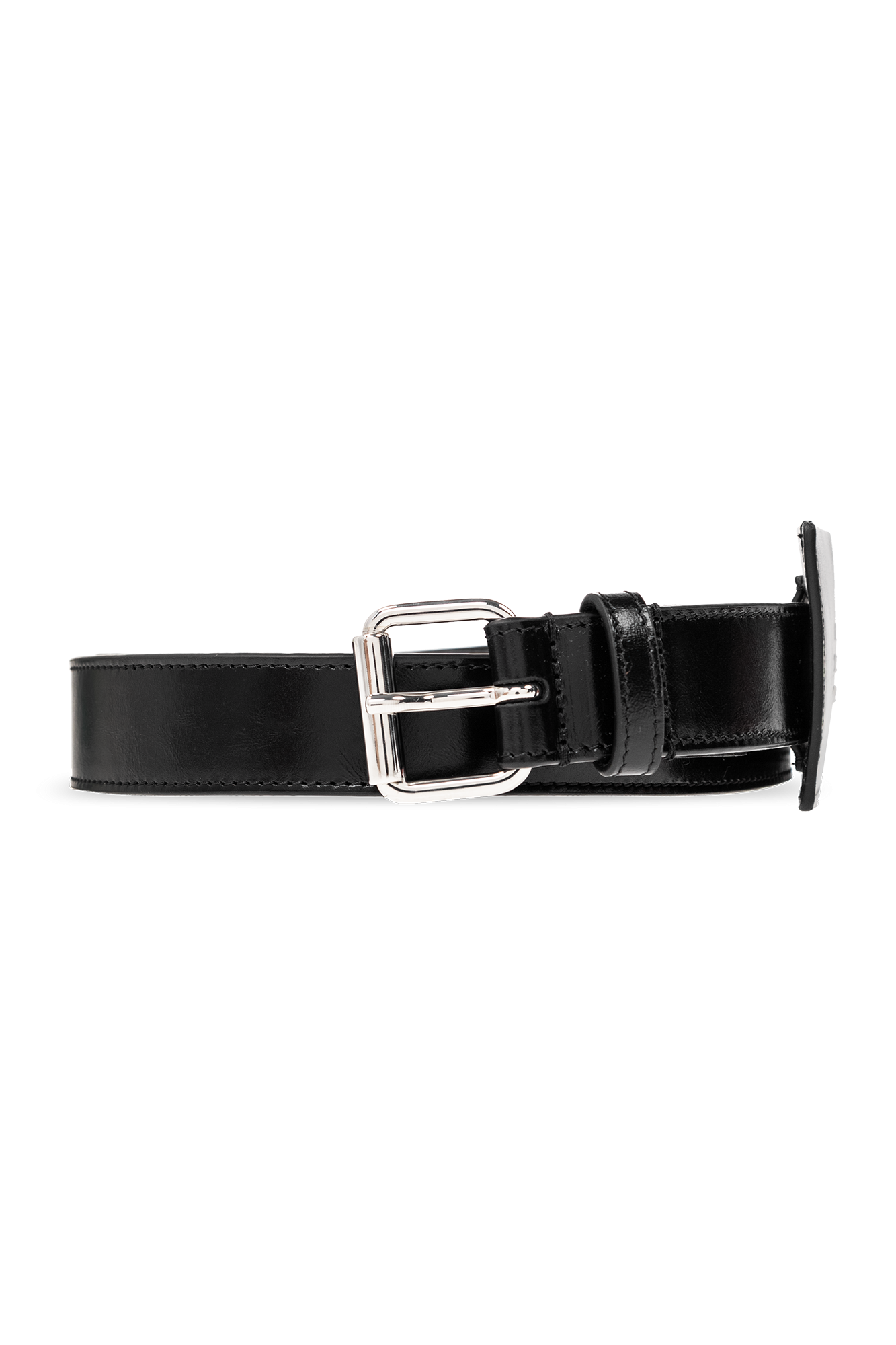 Black Leather belt with card holder MM6 Maison Margiela - Vitkac 